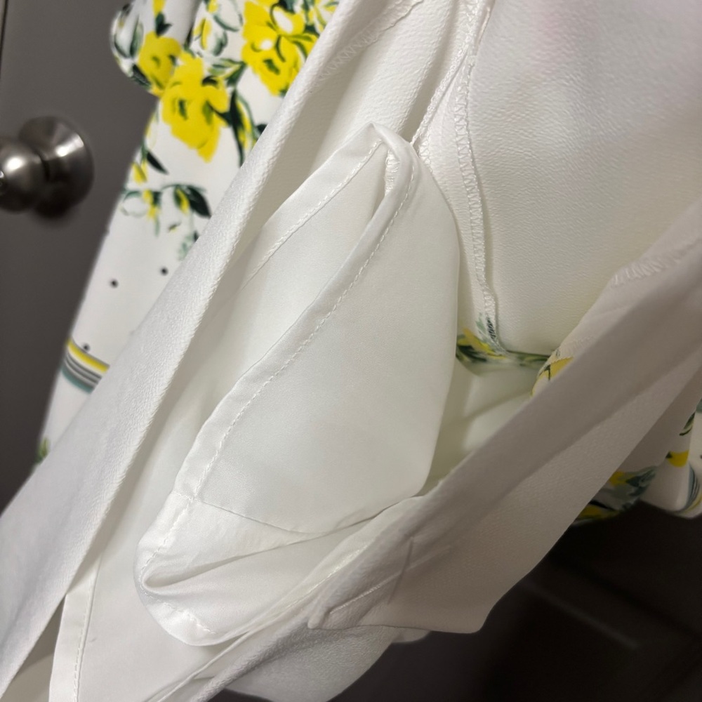 Karl Lagerfeld Paris New Vibrant Floral Dress with Ruffled Tulip Sleeves Size 8 - Picture 9 of 14